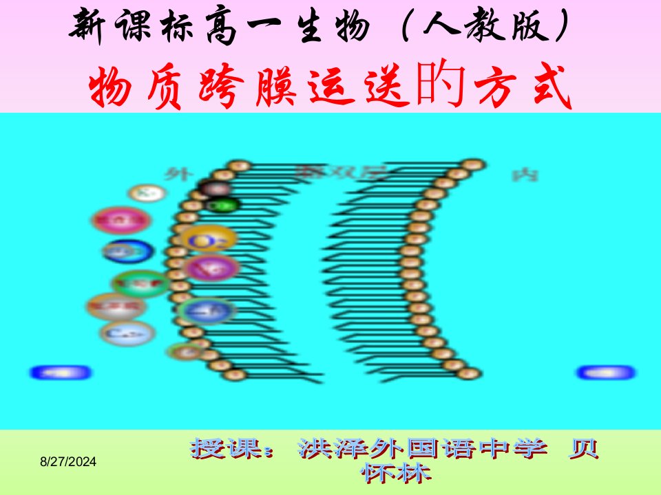 物质跨膜运输的方式课件