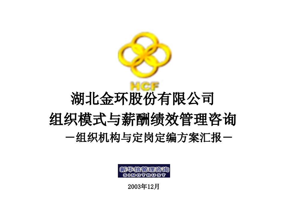 湖北金环职能部门及分厂定岗定编方案汇报版final