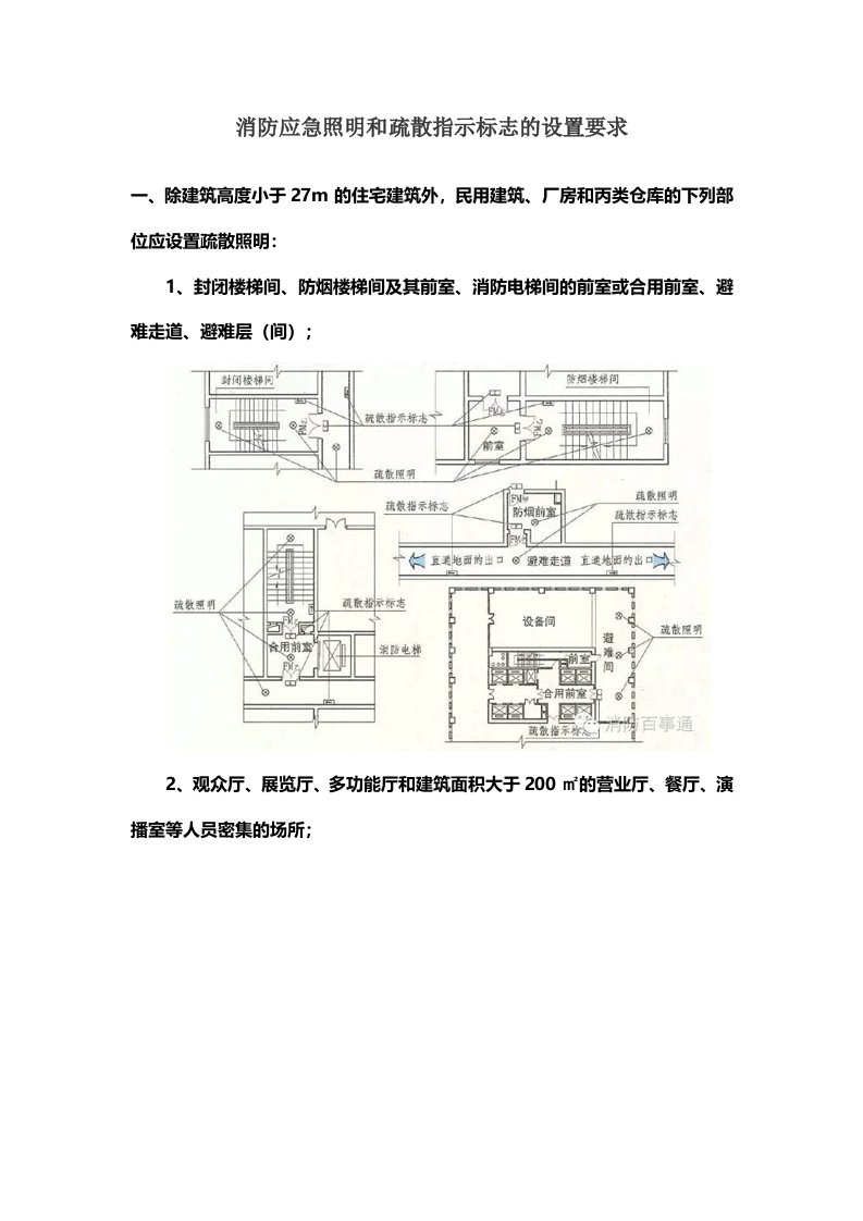 a6页消防应急照明和疏散指示标志的设置要求