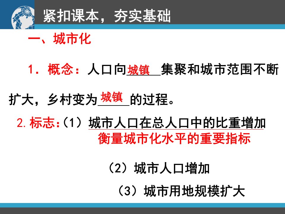 高考地理一轮复习-城市化课件