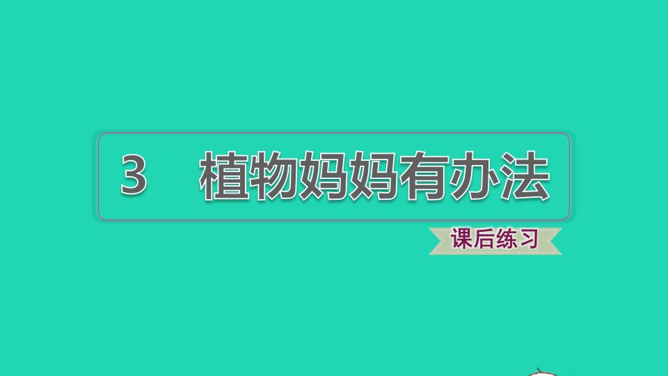 2021秋二年级语文上册课文13植物妈妈有办法习题课件2新人教版