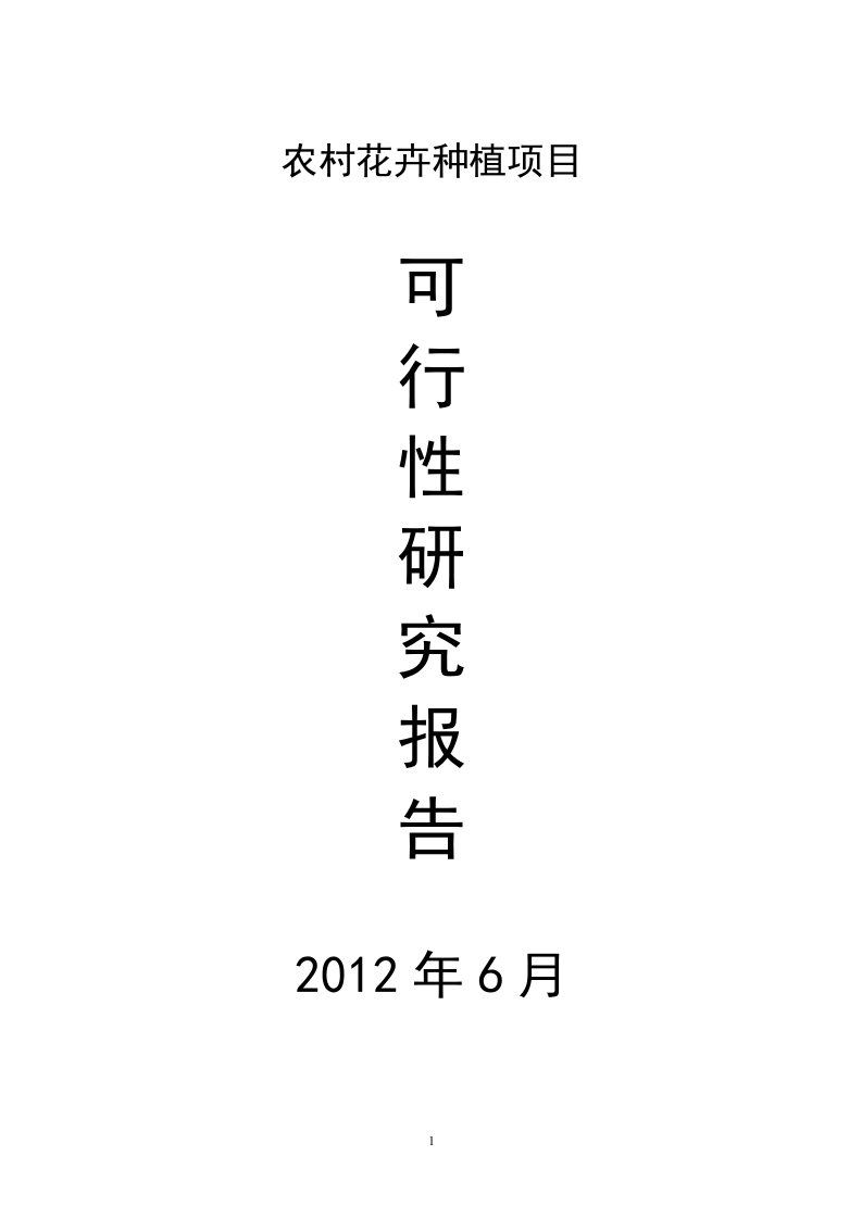 农村花卉种植项目可行性研究报告