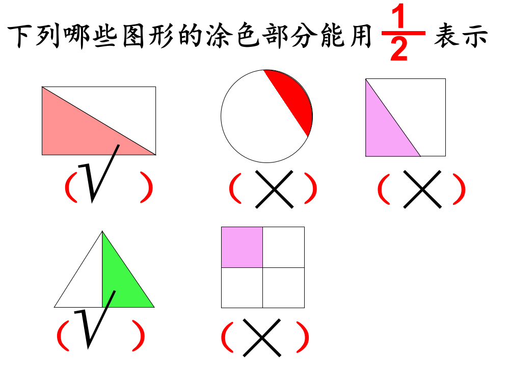 认识几分之一和几分之几的练习