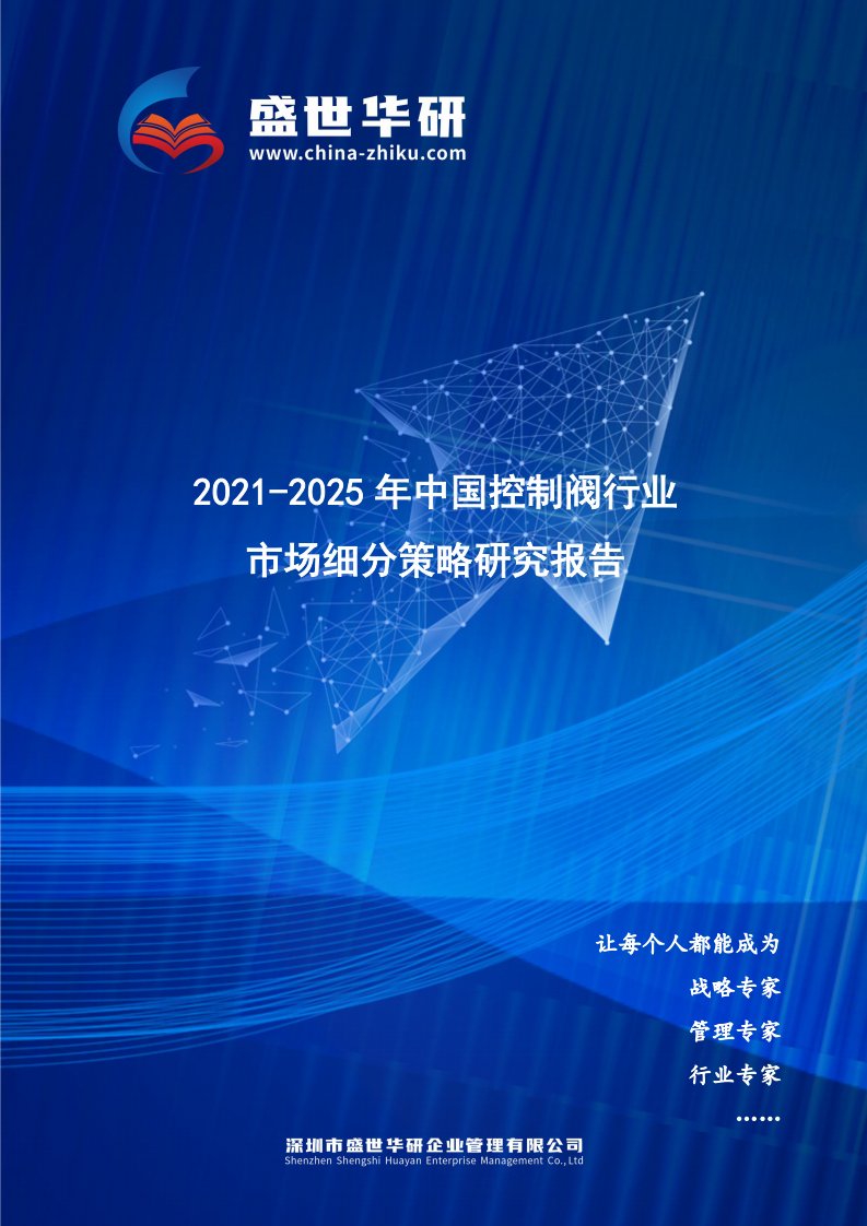 2021-2025年中国控制阀行业市场细分策略研究报告