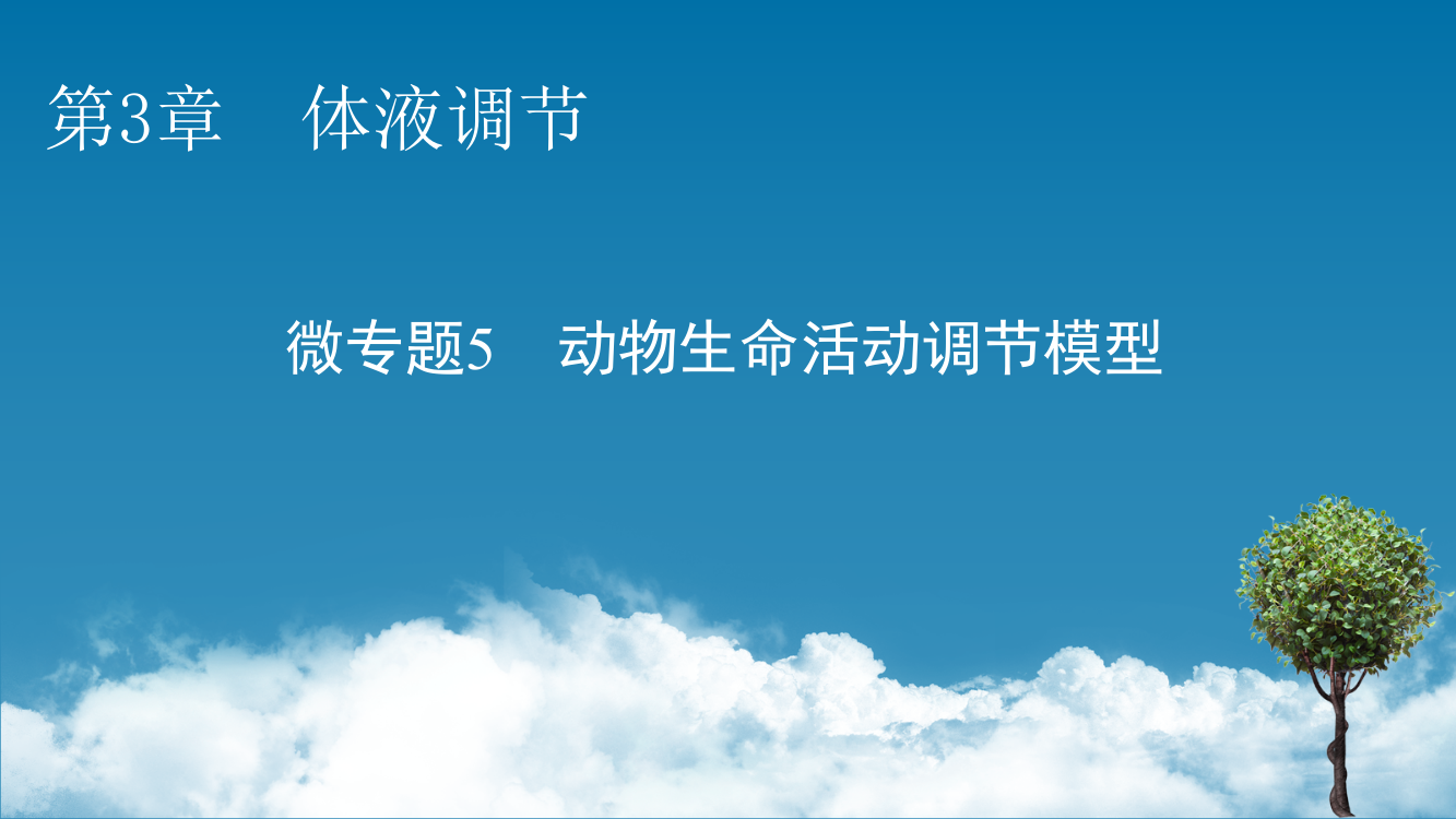 新教材2021-2022高中生物人教版选择性必修1课件：第3章　体液调节