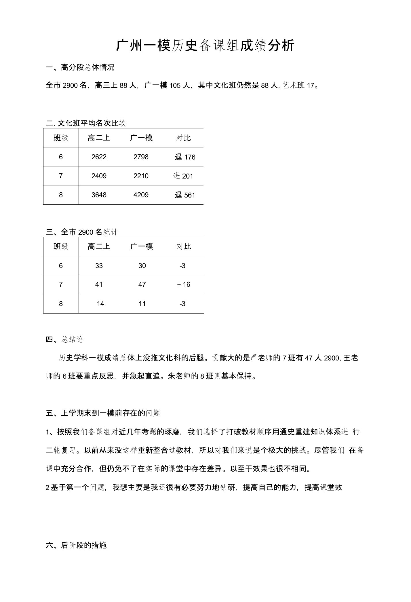 广州一模分析历史