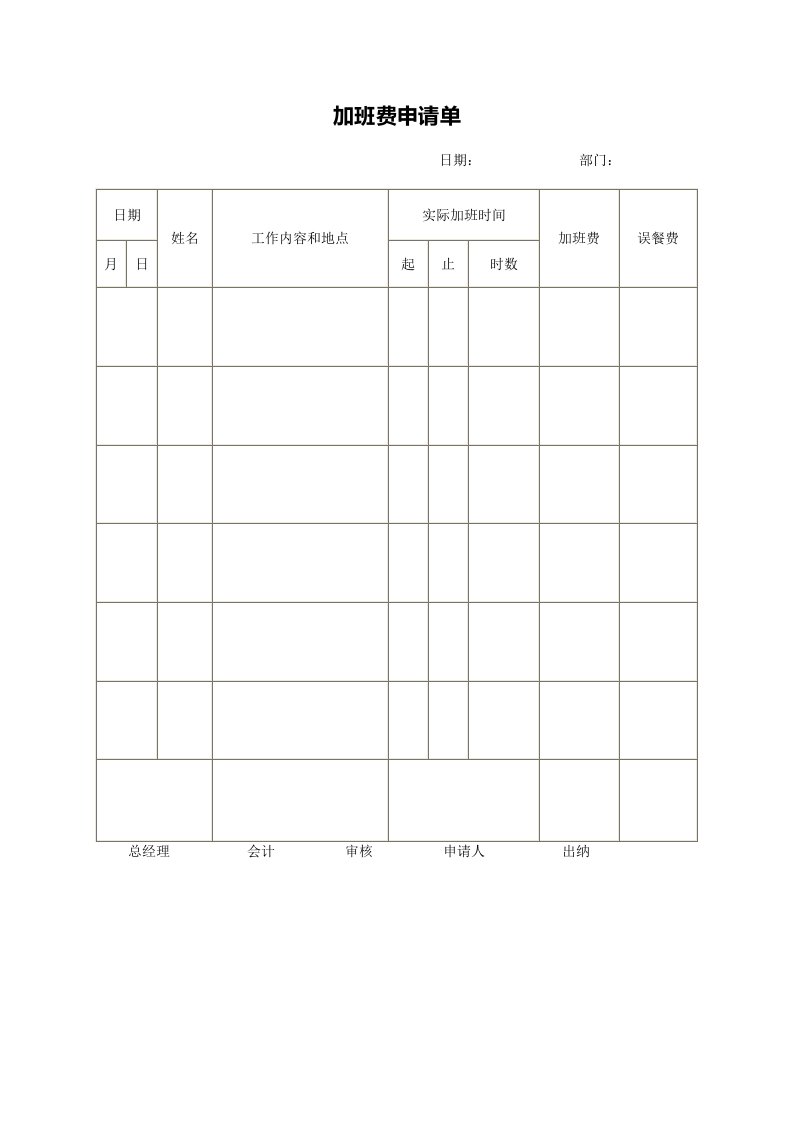 加班费申请单模板.doc