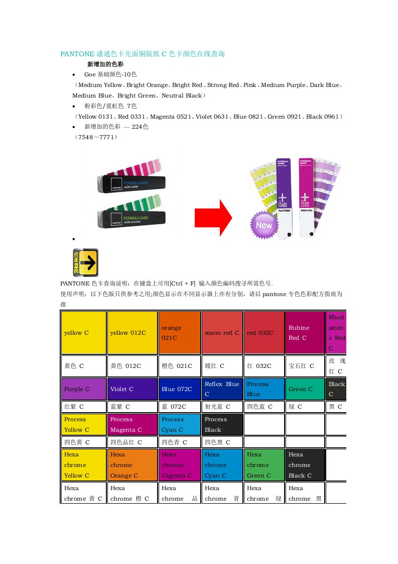 PANTONE潘通色卡光面铜版纸C色卡颜色