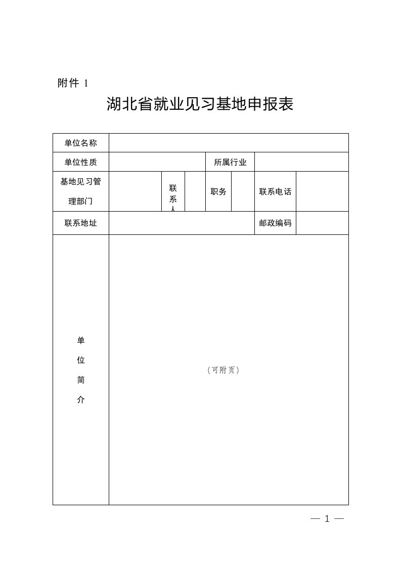 湖北省就业见习基地申报表、牌匾制作标准、就业见习协议书、人员考核表、补贴资金承诺书