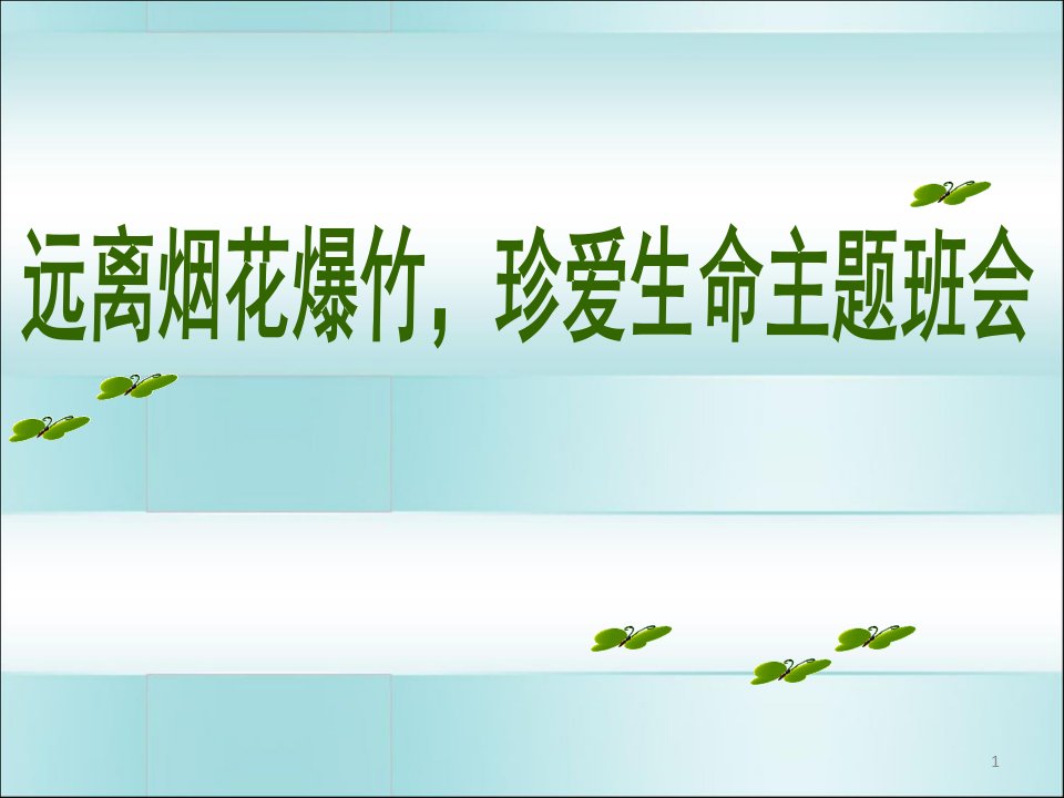 远离烟花爆竹珍爱生命主题班会课ppt课件