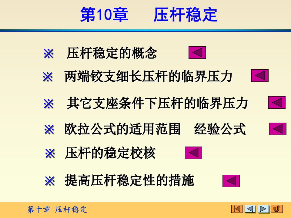 材料力学课件第十章压杆稳定