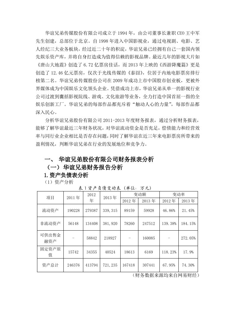 华谊兄弟财务报表存在问题的建议