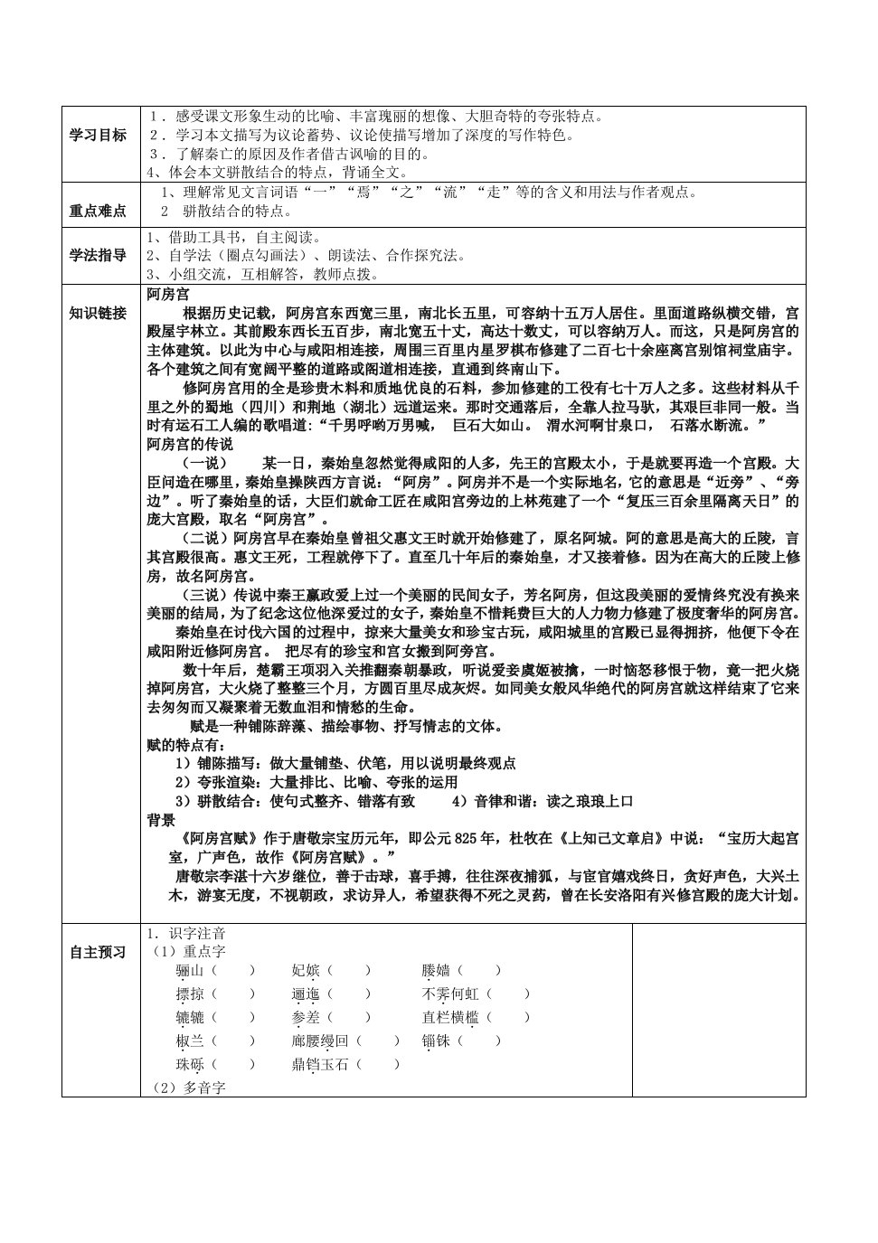 古代诗歌散文鉴赏选修模板