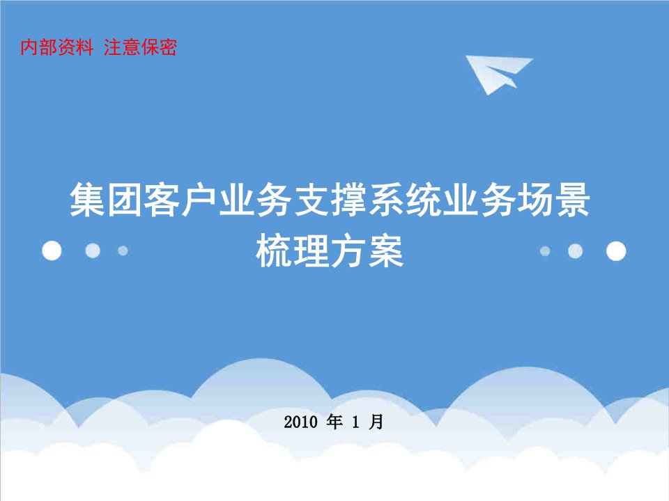 中国联通集客户业务支撑系统业务场景梳理方案