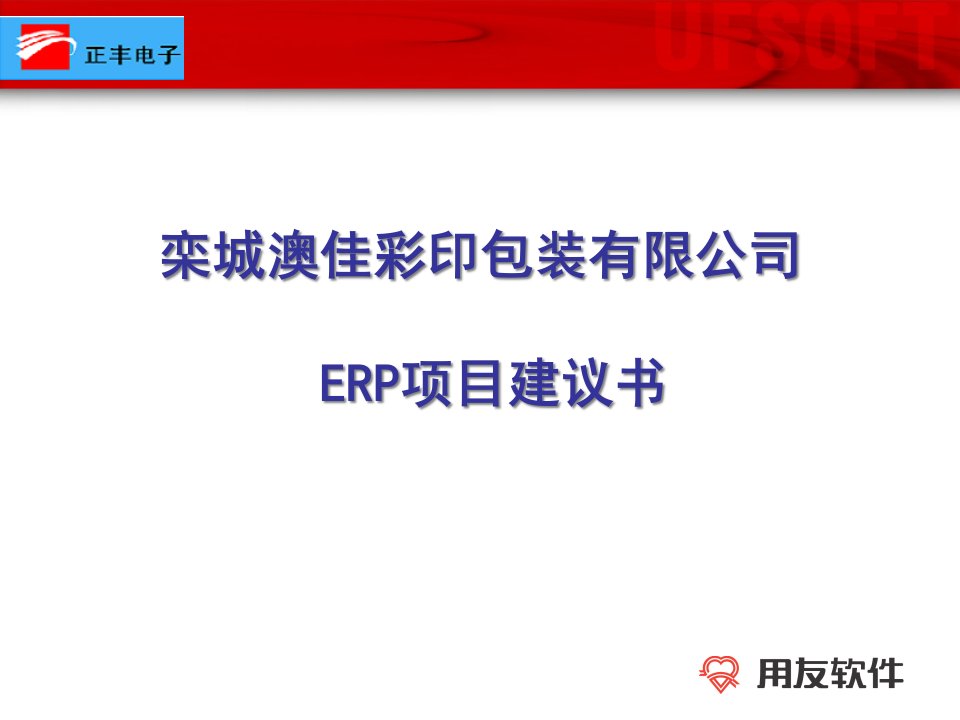 ERP项目建议书