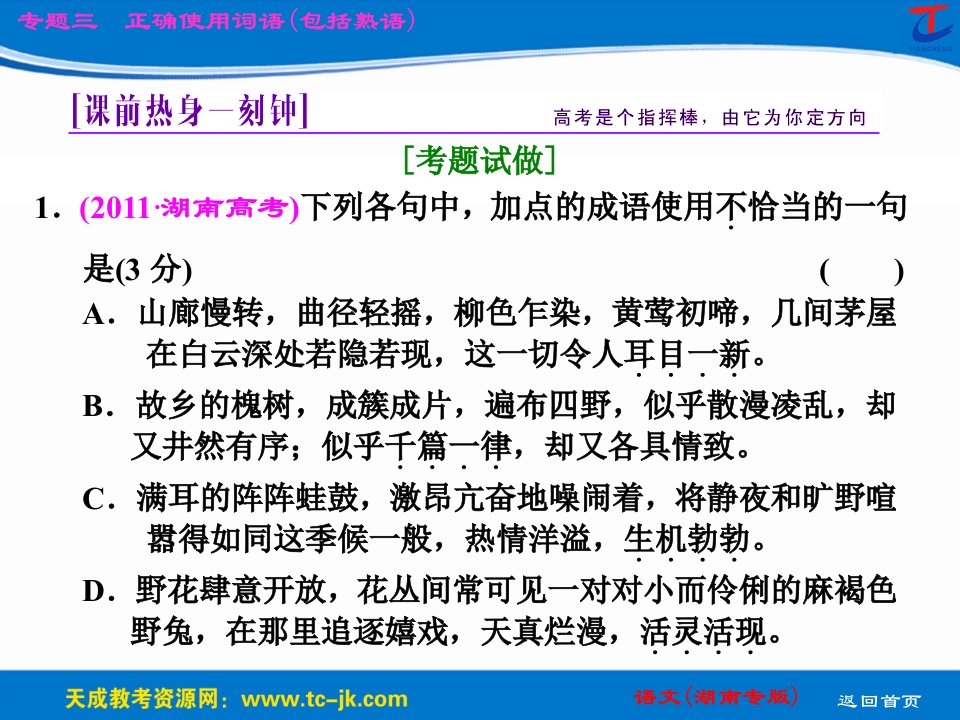 专题三正确使用词语包括熟语