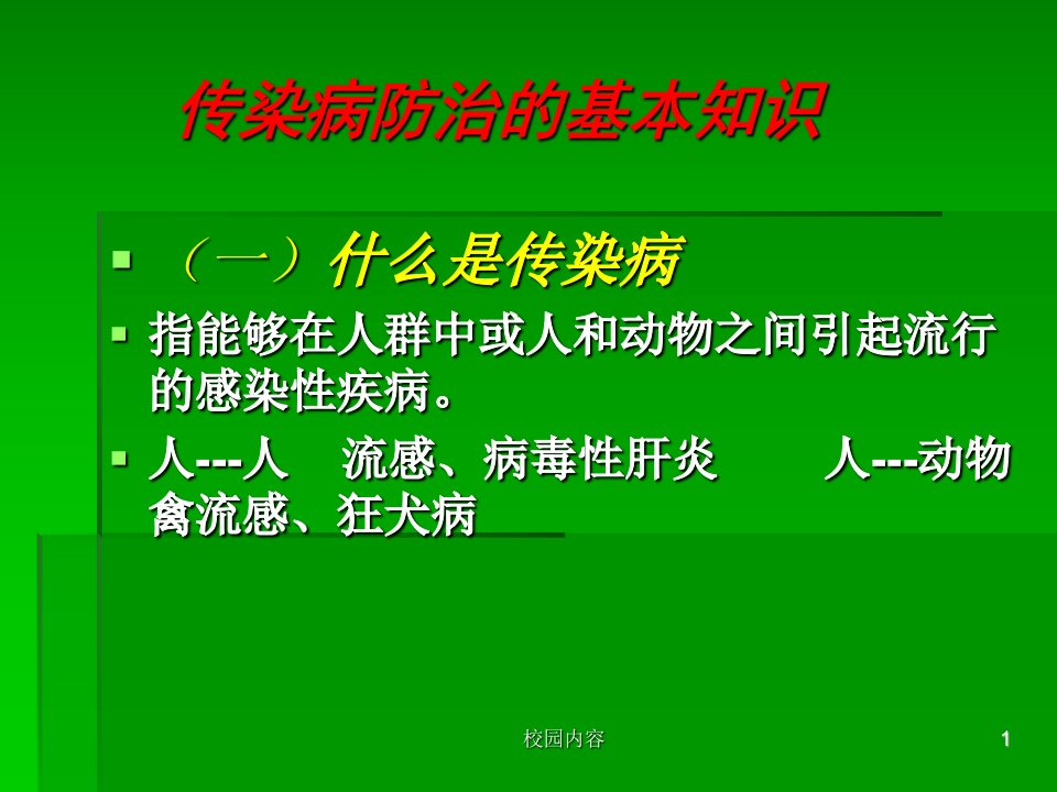 幼儿园传染病防控培训课件参照资料