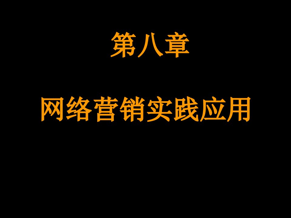 网络营销实践应用