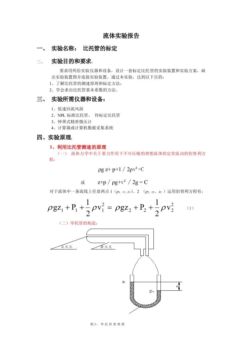 流体力学实验报告