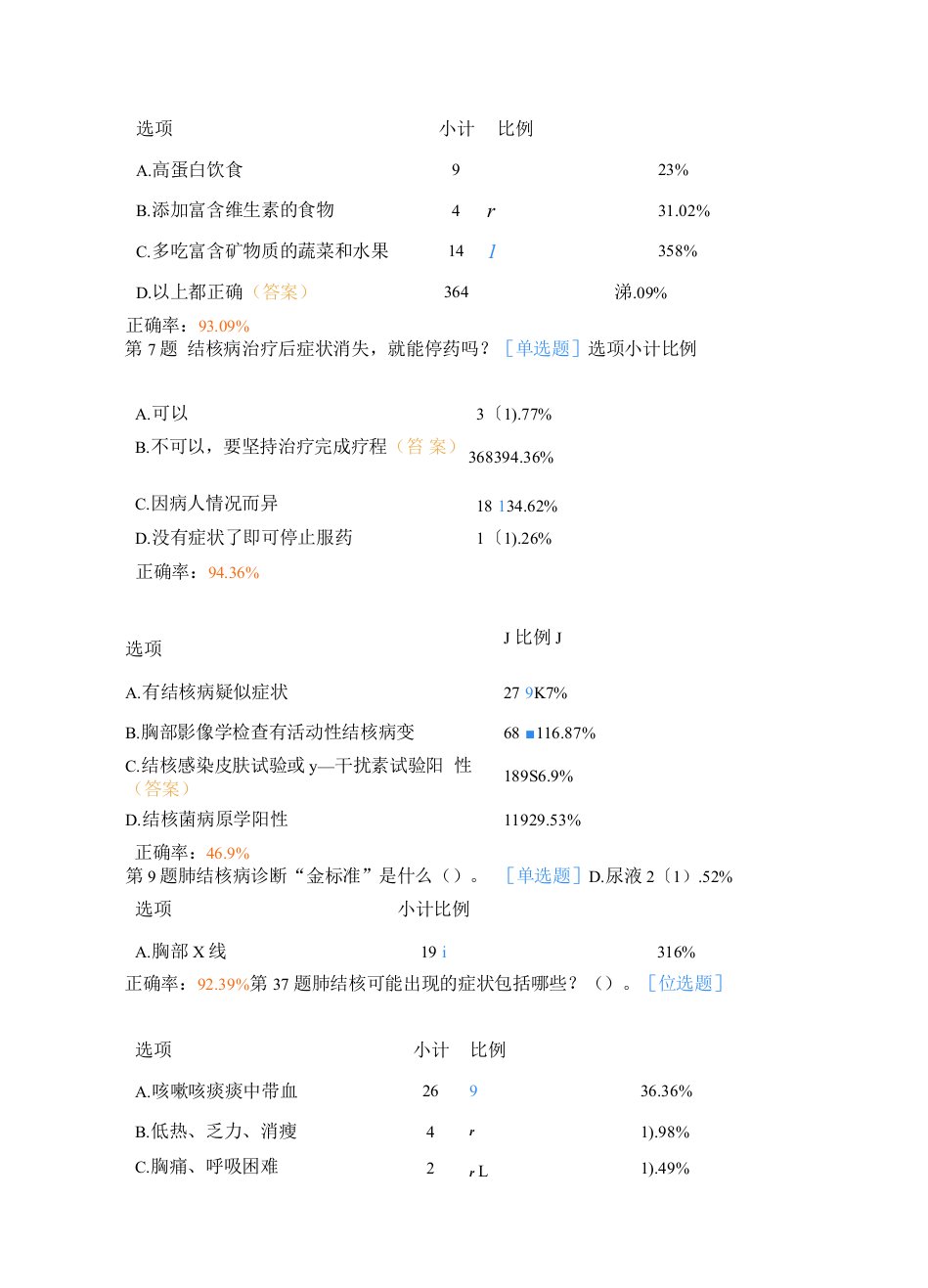 结核病防治知识网络竞赛题库