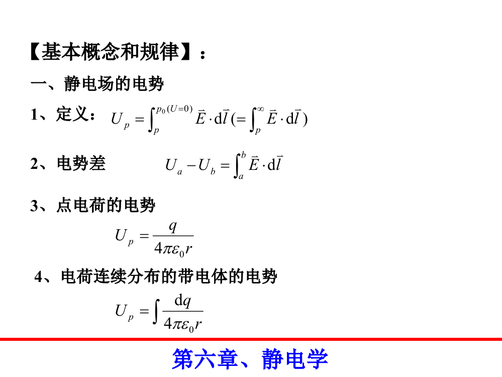 第六章静电学习题课