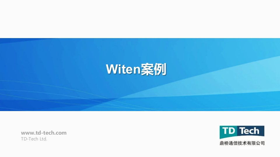 无线专网Witen案例