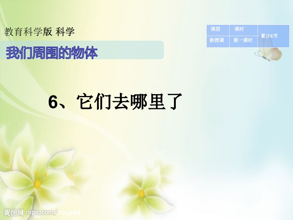 一年级下科学课件2018春教科版科学一年级下册1.6《它们去na里了》ppt课件教科版（2017秋）