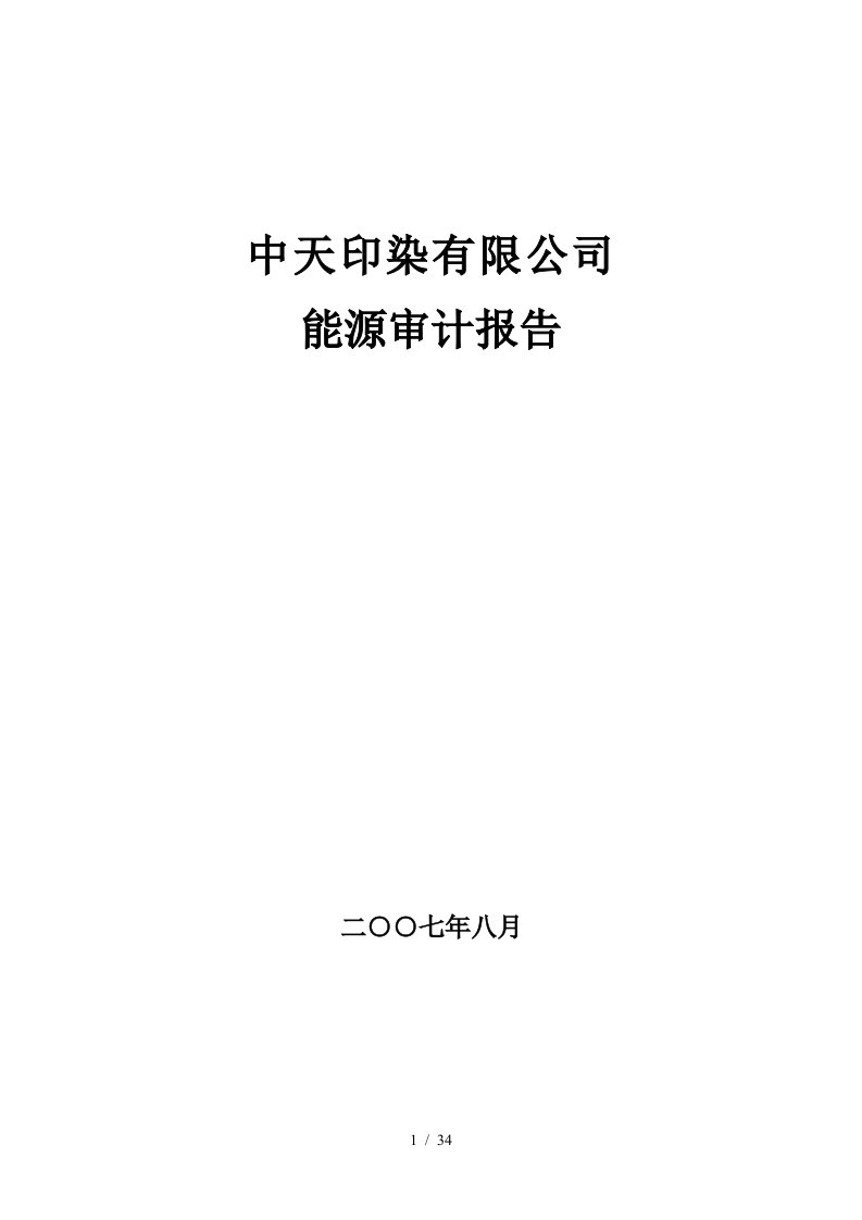 造纸业能源审计报告