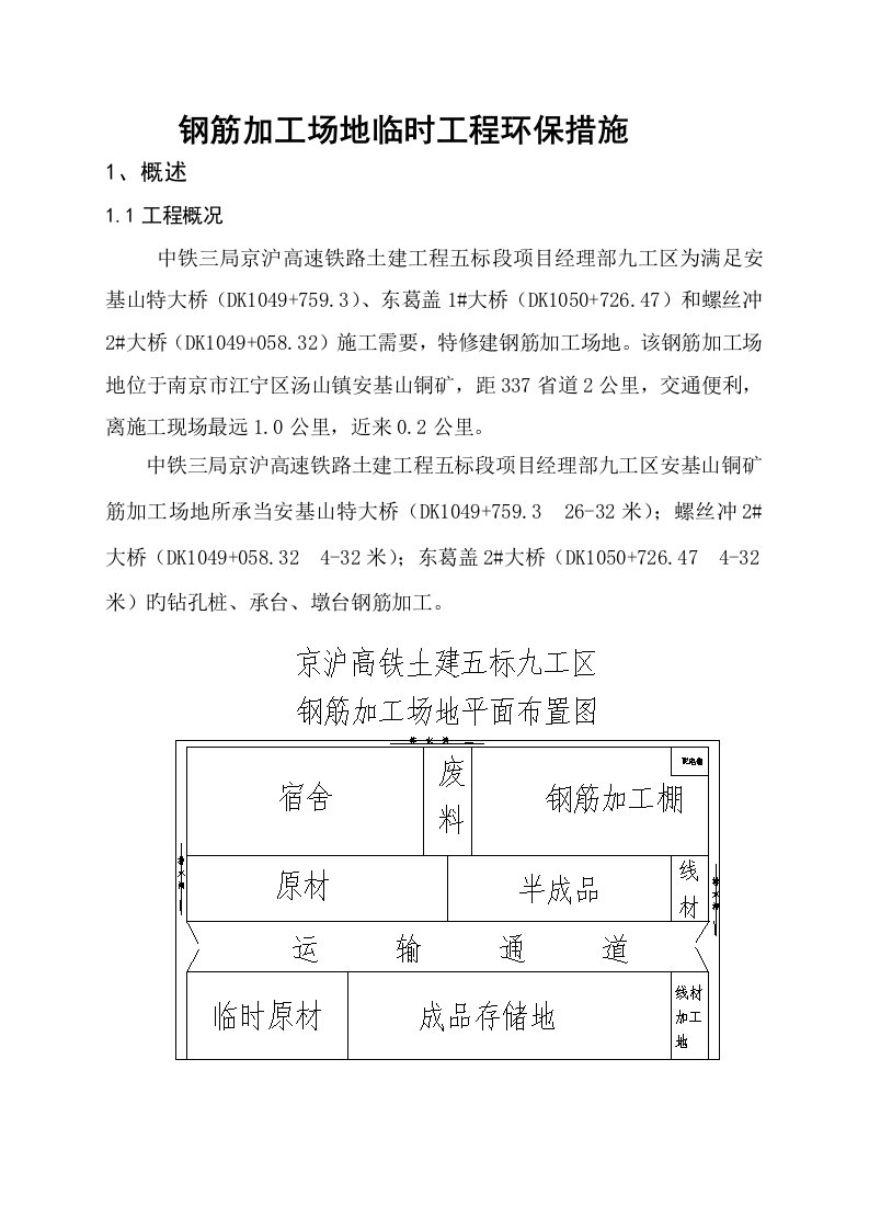 钢筋加工场地环保措施