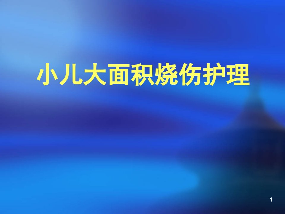 小儿大面积烧伤护理ppt课件