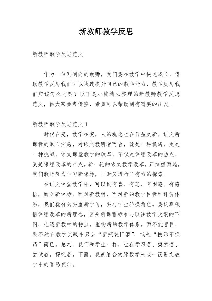 新教师教学反思_6