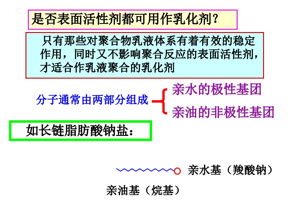 华东理工大学乳液聚合课件第三章乳化剂