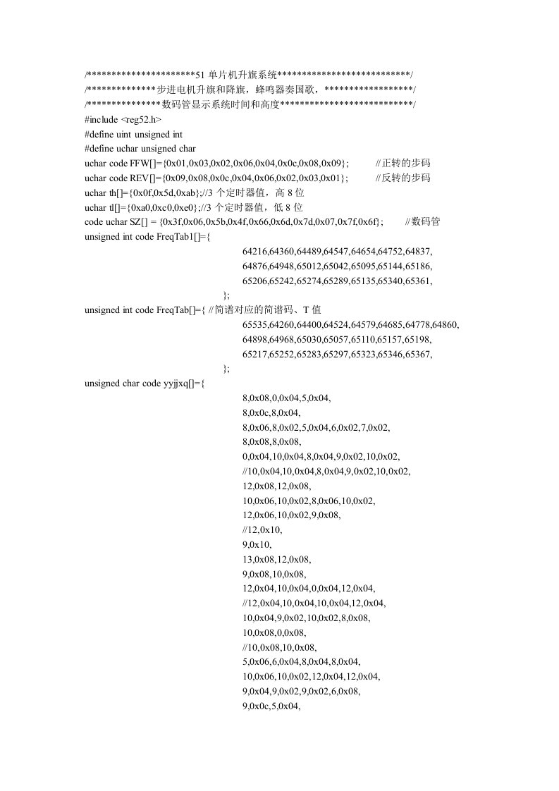 51单片机自动控制升旗系统