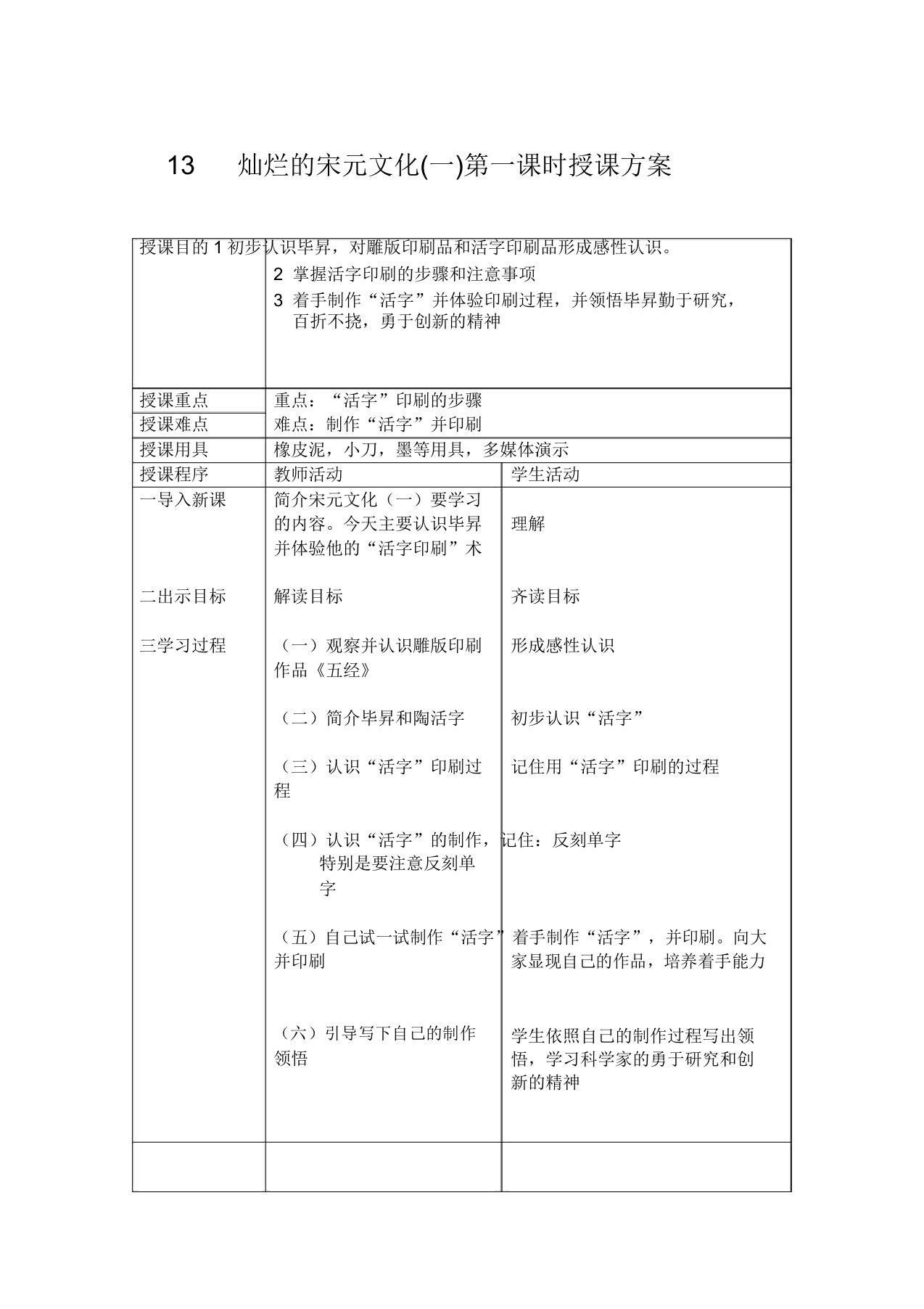 人教版七年级历史下册《二单元经济重心的南移和民族关系的发展第13课灿烂的宋元文化(一)》教案17