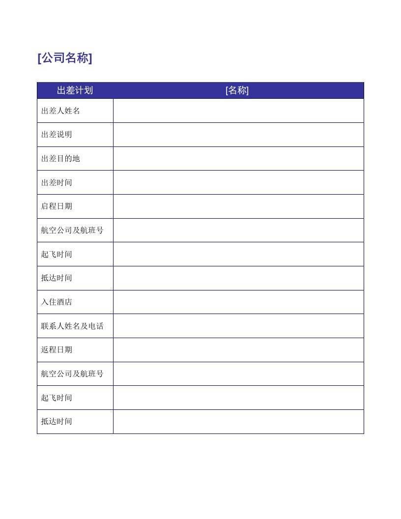 【管理精品】商务旅行路线与会议细节