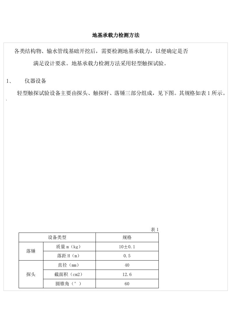 地基承载力检测方法