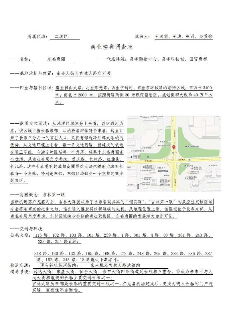 东盛商圈调研报告