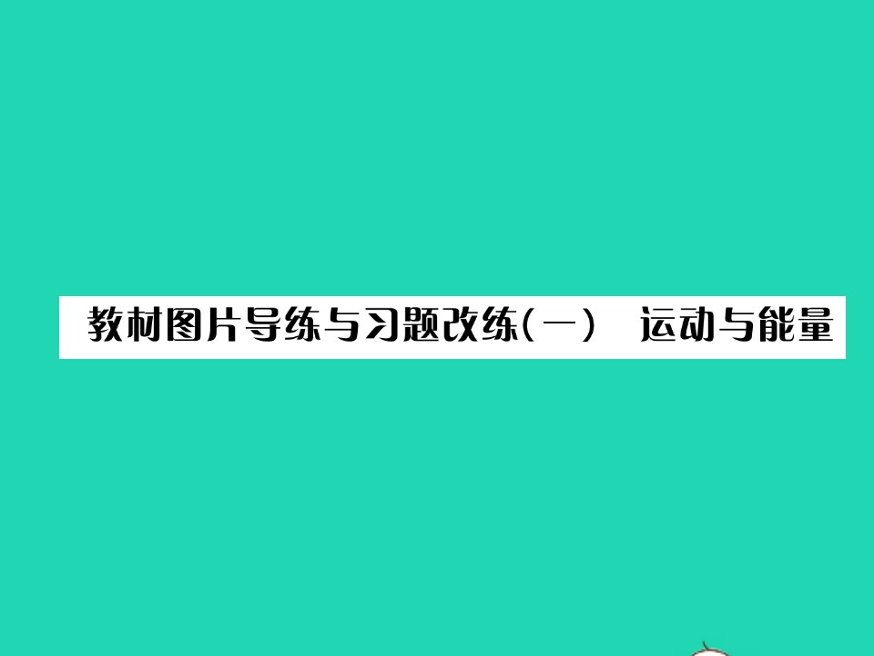 2021八年级物理上册第二章运动与能量教材图片导练与习题改练一习题课件新版教科版