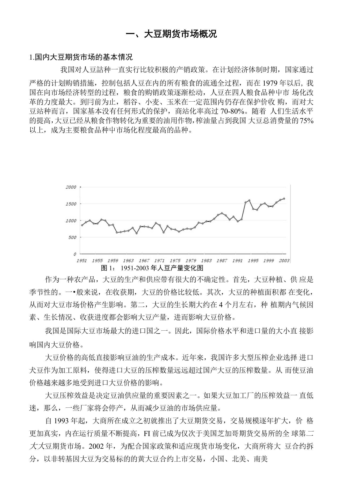 大豆期货实训报告