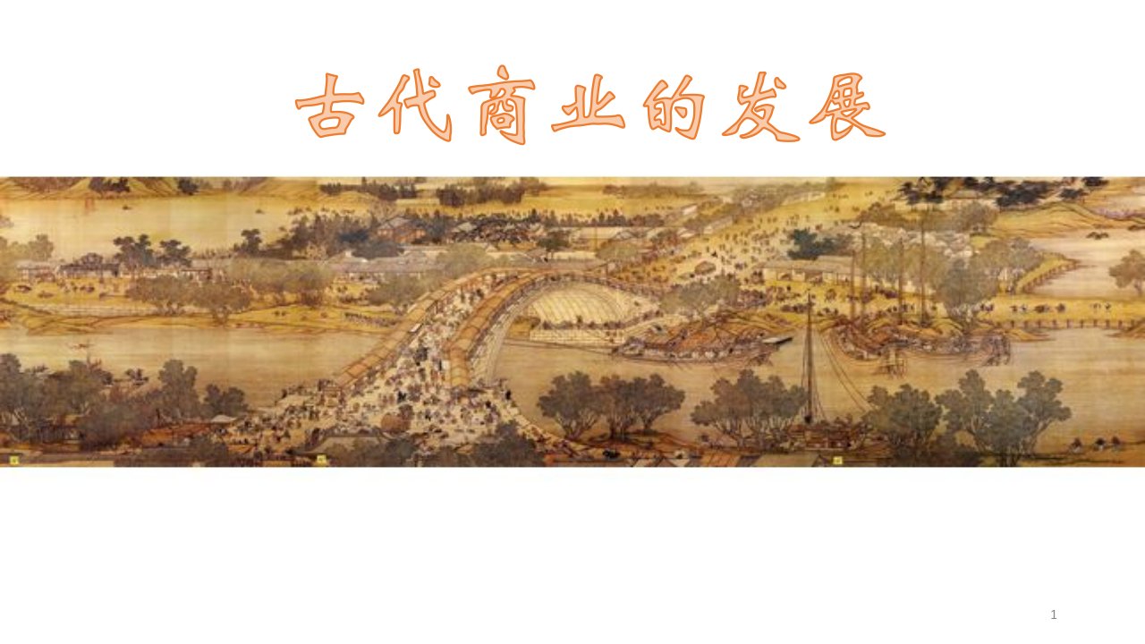 人教版高中历史必修二古代商业的发展ppt课件