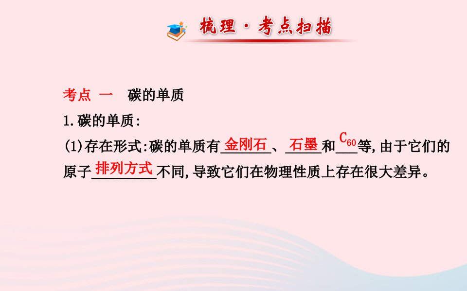 九年级化学上册第六单元碳和碳的氧化物课件新版新人教版