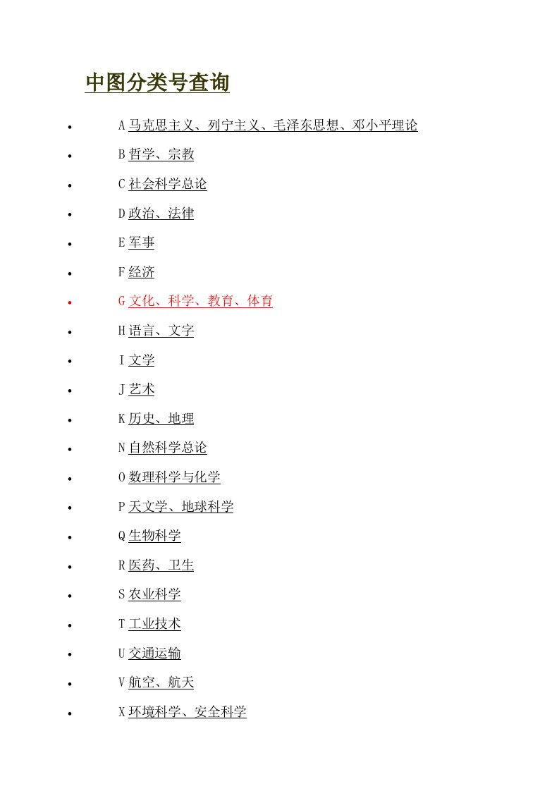中图分类号查询