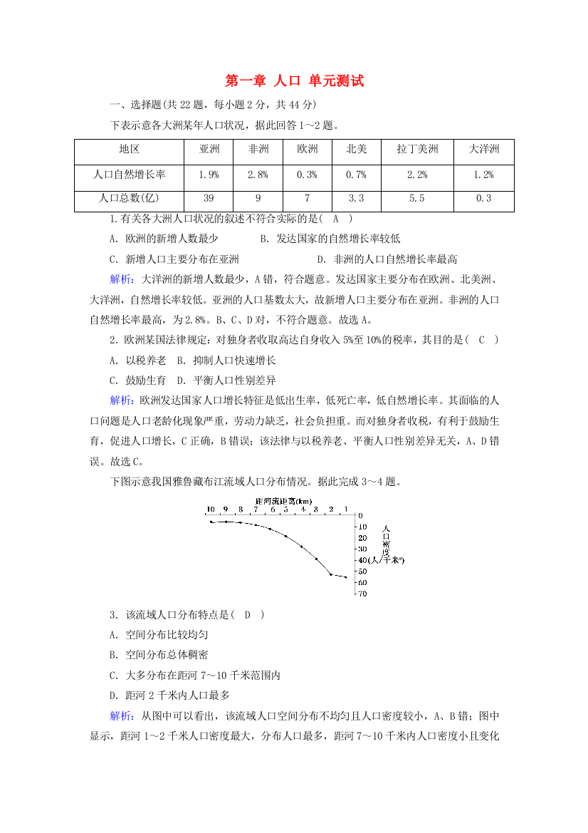 2020-2021学年新教材高中地理