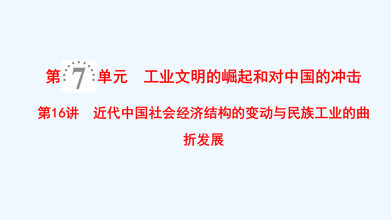 高考历史一轮复习岳麓课件：第7单元