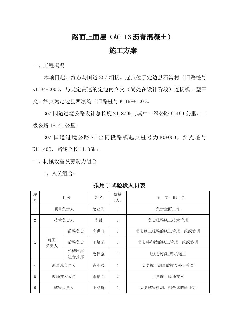 AC-13Ⅰ沥青砼下面层首件工程施工方案