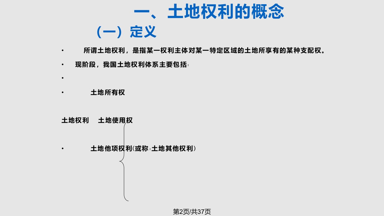 现阶段我国的土地权利