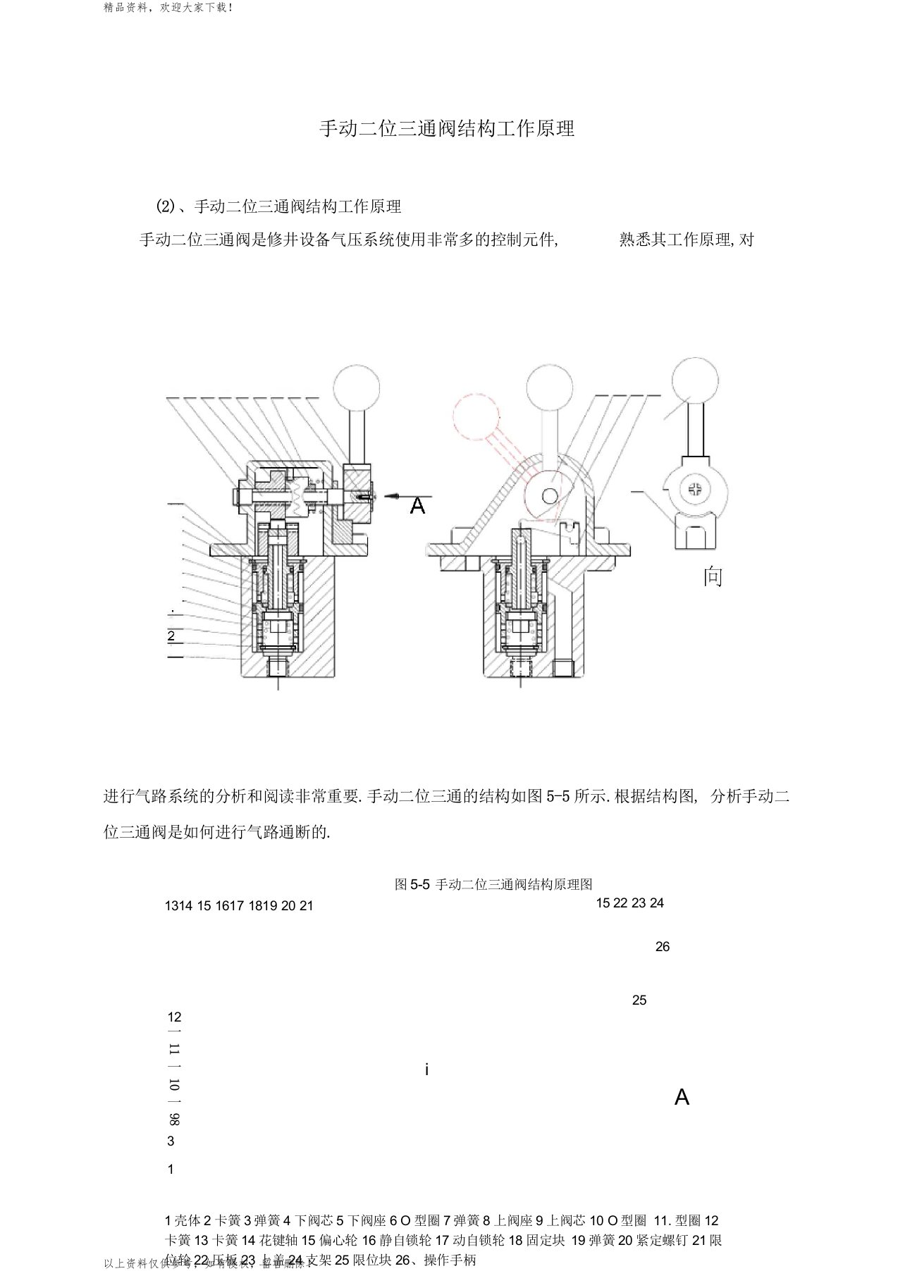 手动二位三通阀结构工作原理