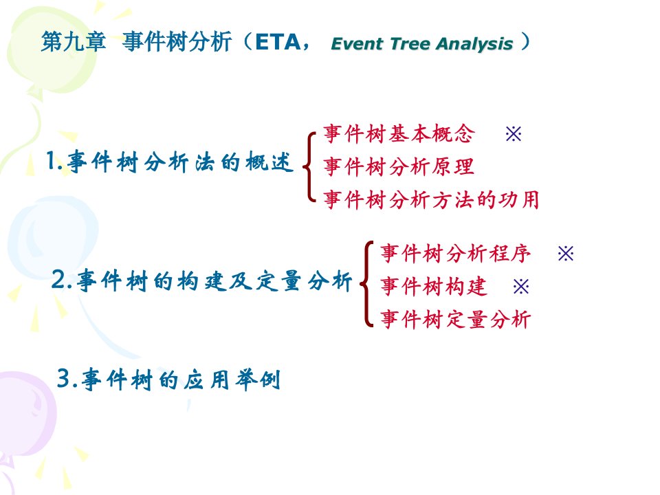 安全系统工程课件--109事件树分析