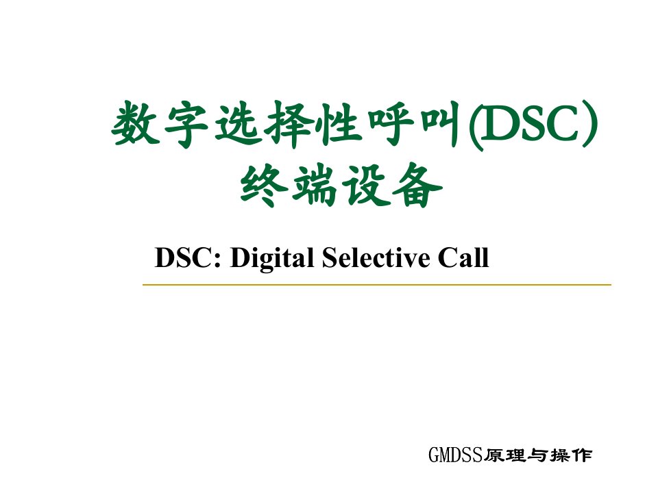 数字选择性呼叫DigitalSelectiveCall