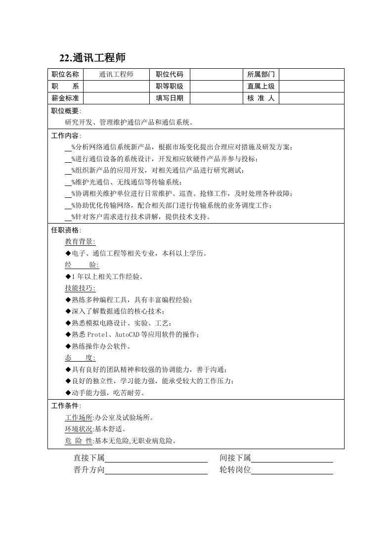 建筑工程管理-通讯工程师